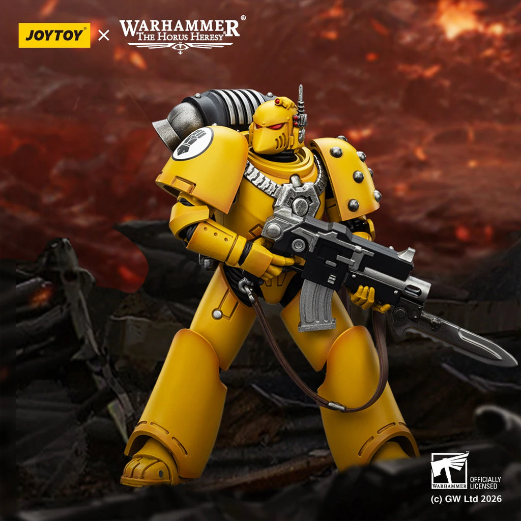 JOYTOY Warhammer 40K Imperial Fist MKVI Tactical Legionary 1/18 Action Figure Toy Collection