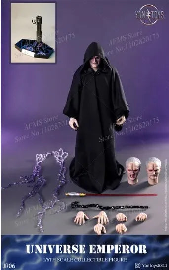 Yantoys JR06 1/6 Scale Collectible Figure Universal Emperor Star Wars Black Sith Emperor 12Inch Men Soldier Action Figure Body