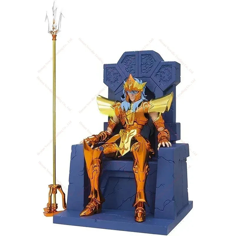 In Stock, Neptuno Poseidon Deluxe Throne Set Set Anime Action Action Collectible Toy Models Collection Gifts