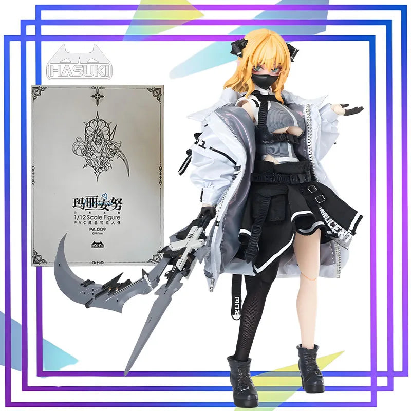 HASUKI - God Cat Jumping Original Pocket Art Series  Demonic Witch Chun Handheld and Movable Humanoid Figures Collectible Model