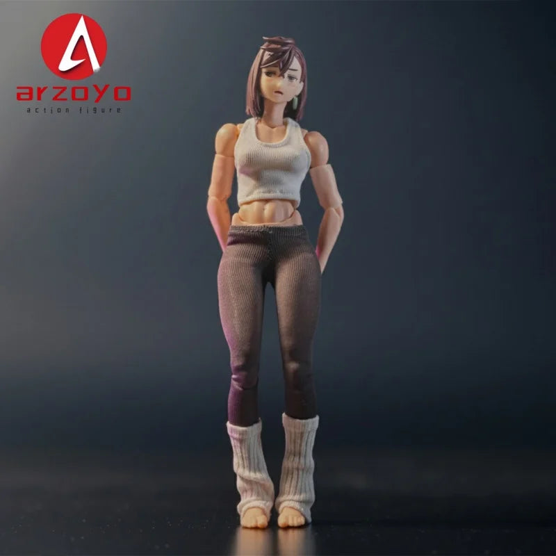 1/12 Scale Vitality Sports Tank Top Yoga Pants Stacked Socks Set Clothes Model Fit 6" Nt-04 Romankey Action Figure Body Model