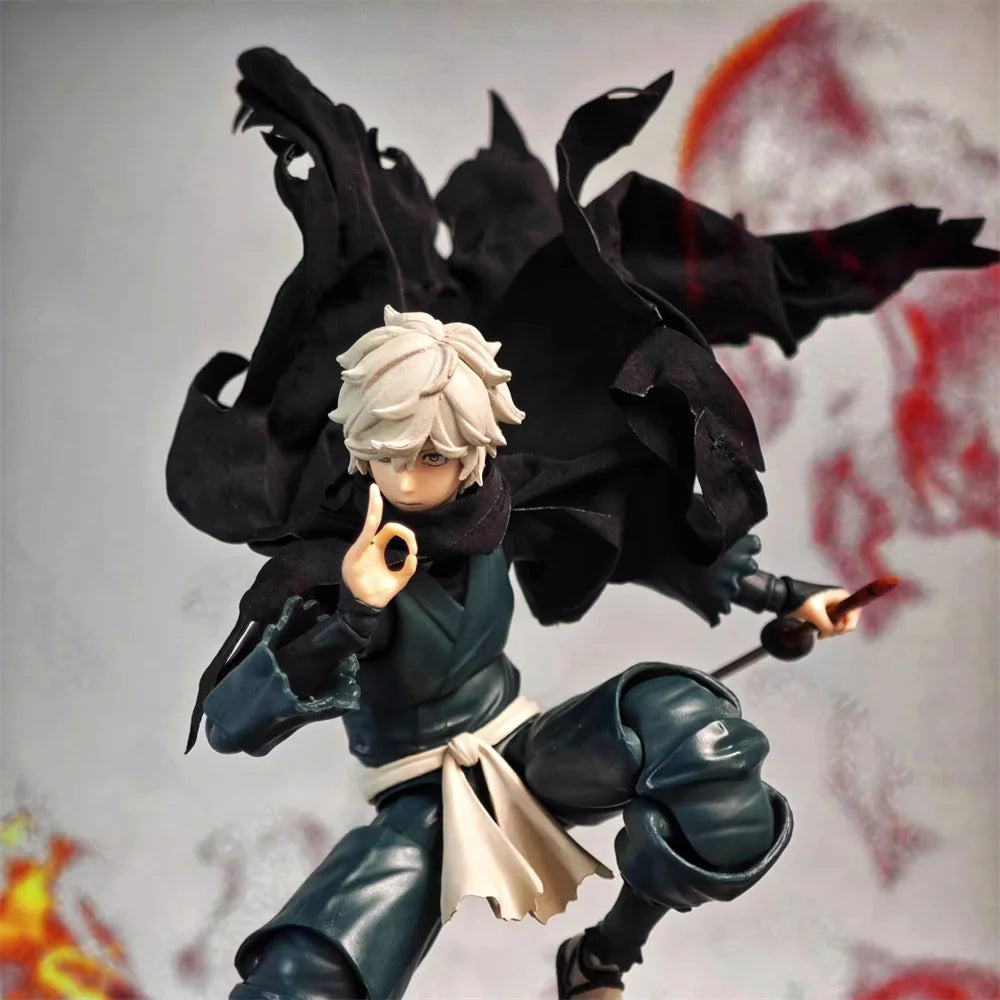 Handmade 1/12 Scale Male Soldier Clothings Black Red Battle Damage Cloak Fit 6" Action Figure Body Model Doll Toys