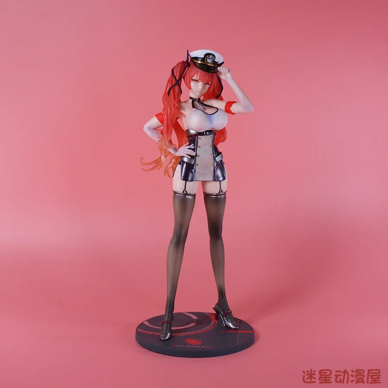 26 см фигурка в кутия Azur Lane USS Honolulu Фигурка Стойка Поза Кукла Фигурки Колекционерски Модел Украшение Играчка Подарък за рожден ден