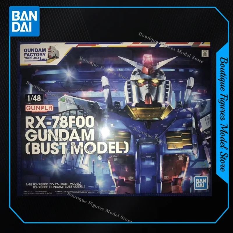 Bandai Original GUNDAM FACTORY 1/48 RX-78F00 GUNDAM BUST MODEL Action Anime Figures Assembly Model Collection Gift Kids Toys