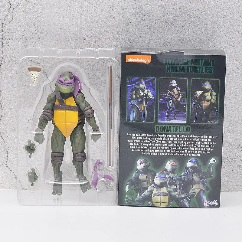 NECA 4Pcs/Set Teenage Mutant Ninja Turtles Leonardo ‌Raphael  Action Figure Film Edition Movies Model Anime Kids For Toy Doll