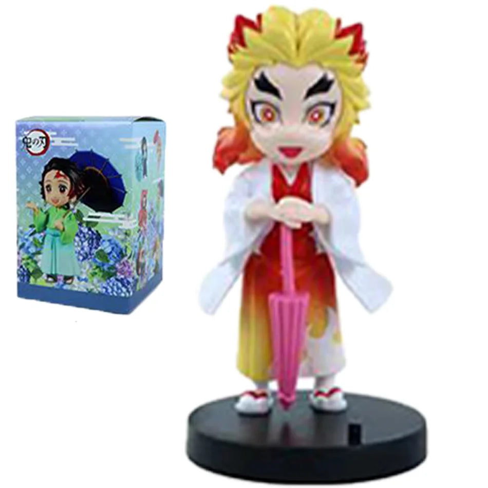 Demon Slayer Tanjiro Kamado Nezuko Anime Cartoon Figure Blind Box Creative Personalized Statue Model Ornament Surprise Gifts Box