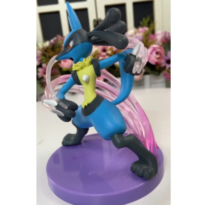13cm Riolu Lucario Pokemon Action Model Doll Anime PVC Figure Statue Toy With Base Decoration Collect Birthday Gift NO BOX