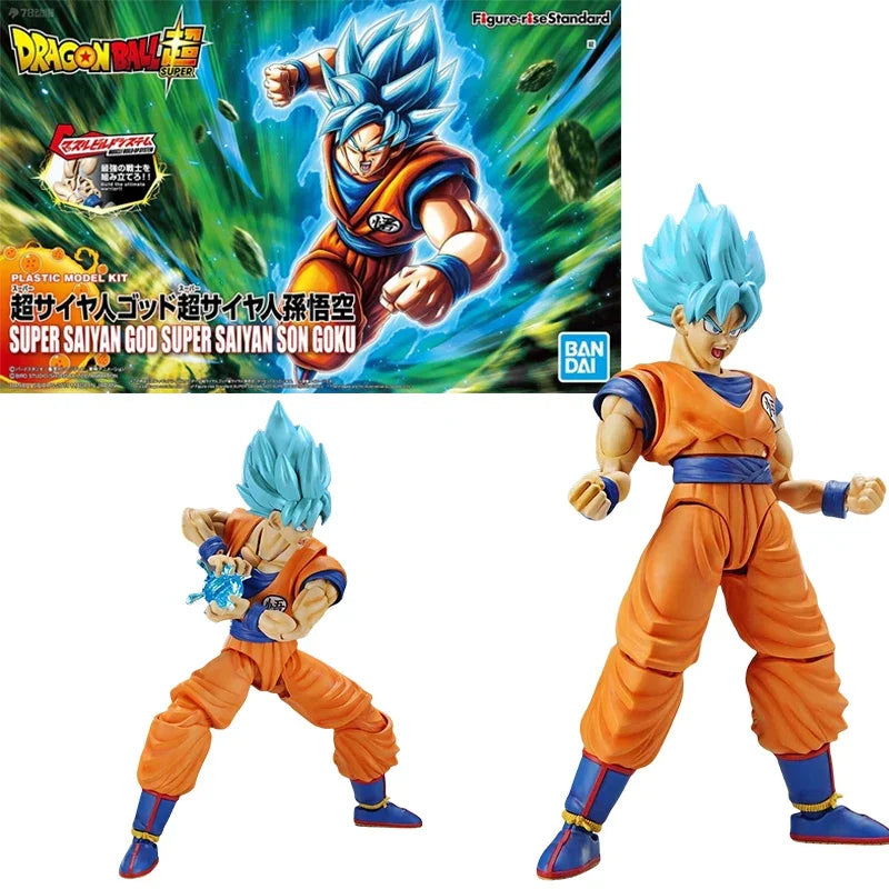 Bandai Genuine FRS Dragon Ball Son Goku Son Gohan Vegeta Frieza Super Saiyan Anime Action Figure Assembly Model Toys Gift Kids
