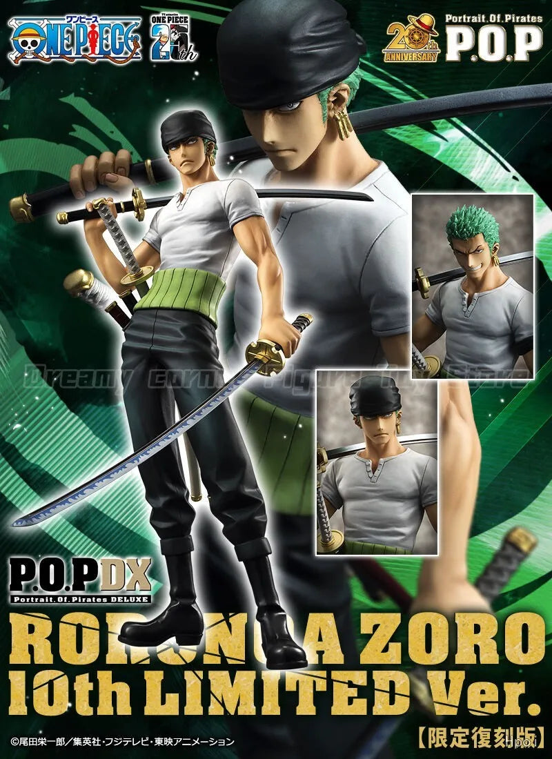 【In Stock】MegaHouse POP ONE PIECE NEO-DX Roronoa Zoro 10th LIMITED Ver. 1/8 Scale Anime Figure Model