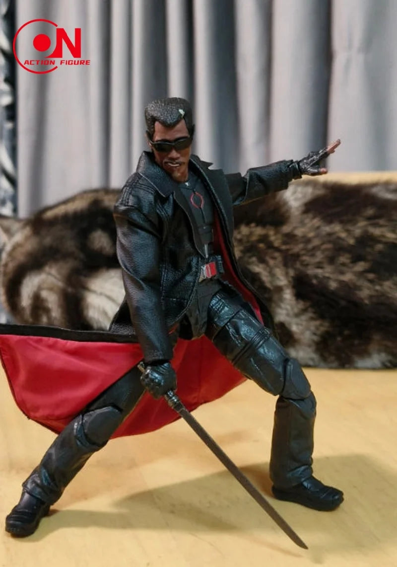 1/12 Scale Male Black Long Leather Coat Fabric Windbreaker Clothes Model Fit 6" Notaman Mezco Soldier Action Figure Body