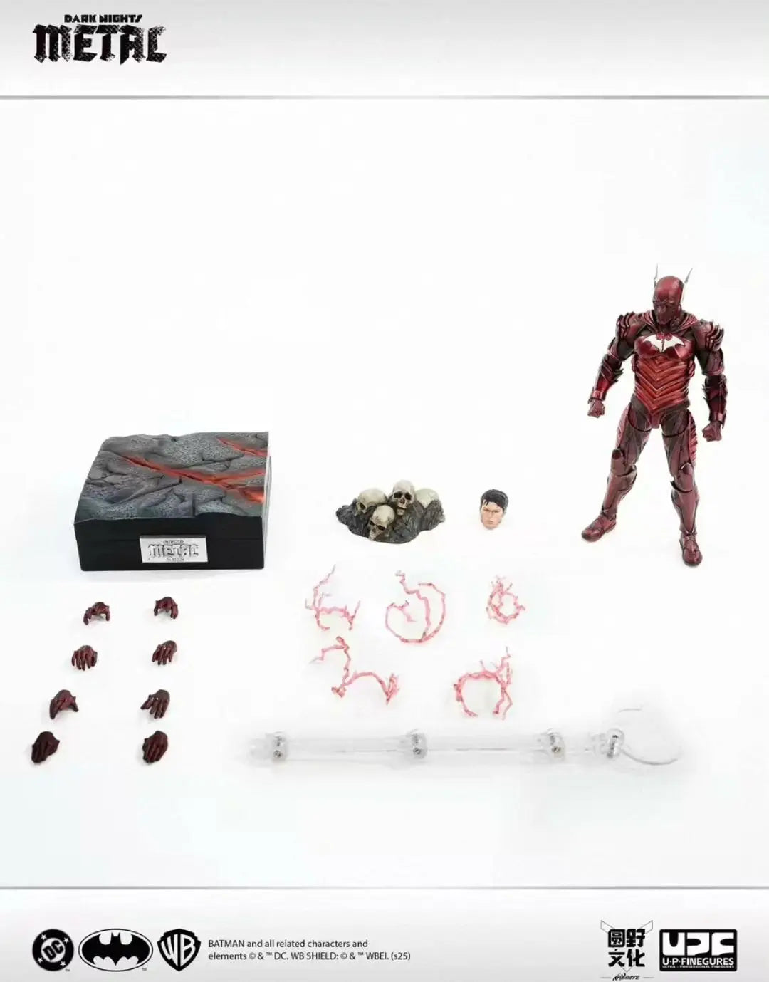 In-stock Yuan Ye Culture Quality Made Dark Night Metal Red Death Demon Red Grim Reaper 1/12 Poseable Figure Collectible Gift