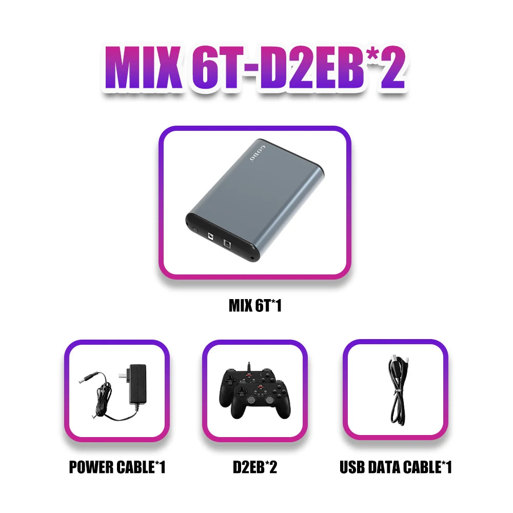 6T Game HDD With 65000+ Retro/PC Games For PS5/PS4/PS3/Switch/XBOX/SNES/N64/Wii/WiiU 3 System in 1 Game Console For Windows PC