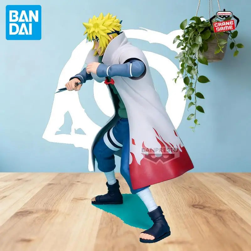 In Stock Bandai Original Naruto Namikaze Minato Anime Figures Action Model Cartoon Dolls Desktop Toys Ornaments Festival Gifts