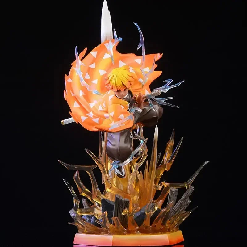 Dämonentöter Agatsuma Zenitsu PVC-Actionfiguren Donnerschlag und Blitzeffekt Anime Kimetsu No Yaiba Figur Modell Spielzeug Geschenke