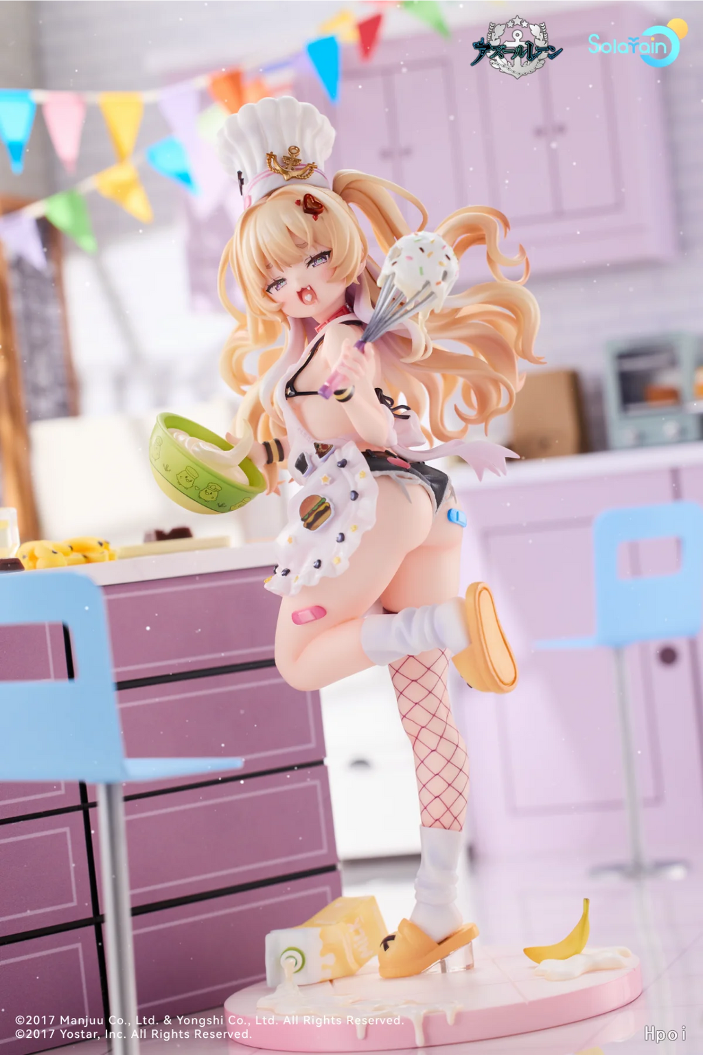 In Stock SolarainToys Azur Lane USS Bache Anniversary Dessert 1/7 Desktop Cute Dolls Anime Action Figure Toys Model Collection