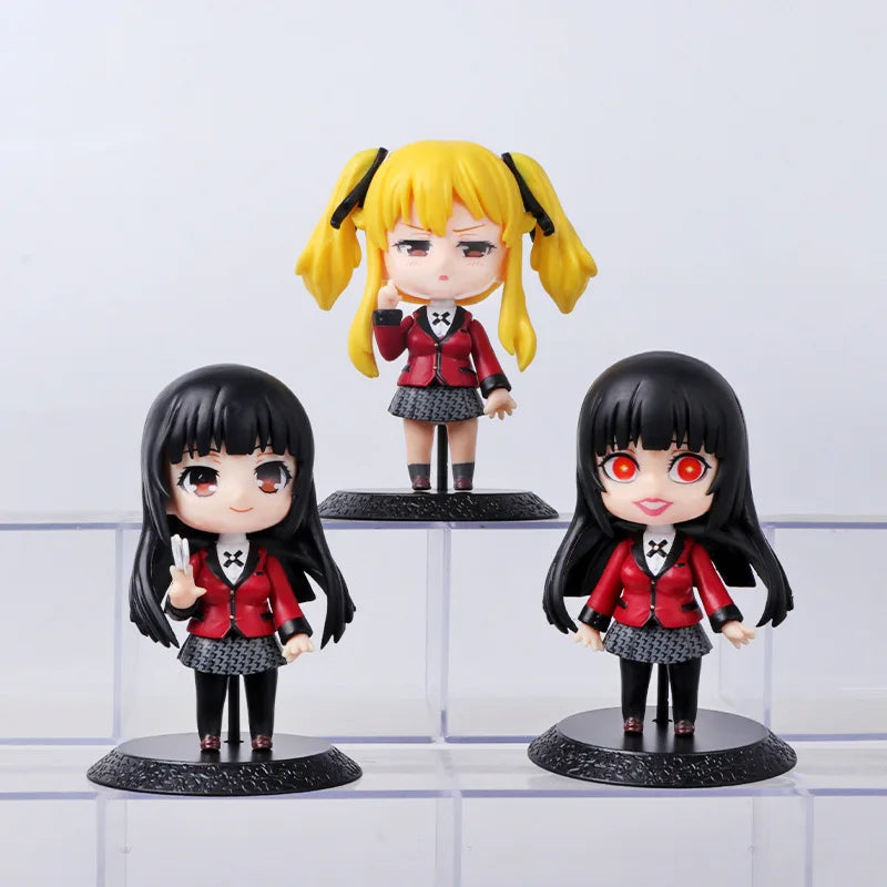 Anime Saotome Meari Figure Gambling Abyss Model Toy Gift PVC 10CM Q Version Jabami Yumeko Action Figure Cute 3 Style Doll