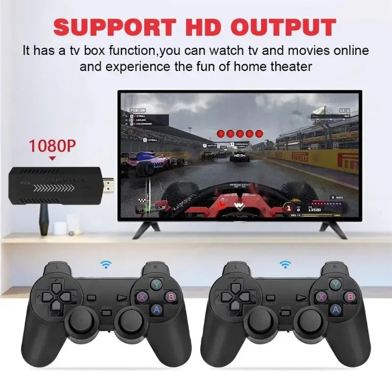 Newly X2 Plus 4K Game Stick 256GB Retro Gaming Console with Wireless Controllers for 4K Classic Games