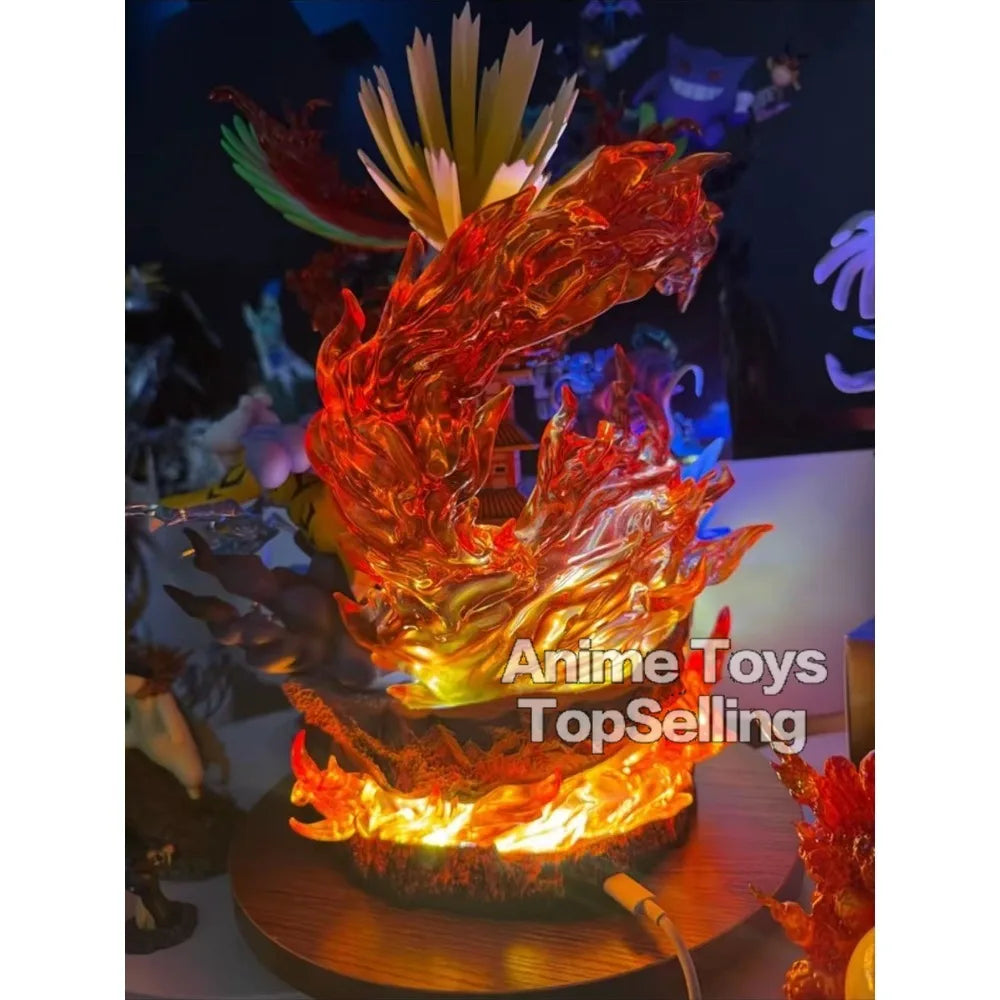 38cm/14.96in Anime Pokemon Figure Raikou/Suicune/Entei/Ho-Oh Action Figures Pvc Statue Collection Model Toys for Children Gifts