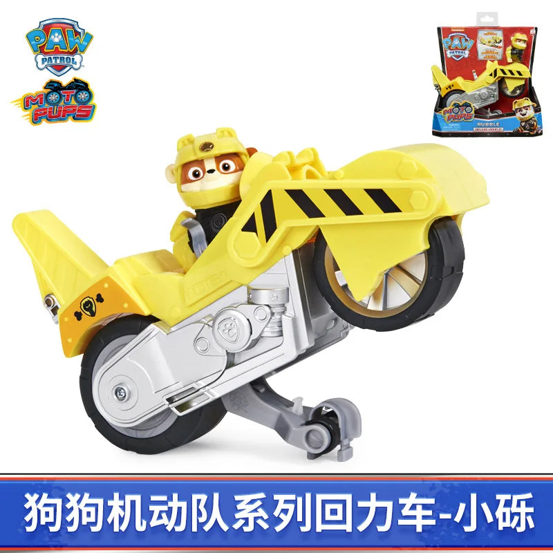 Hot Original Paw Patrol Pull-Back Motorcycle Toys Action Figures Paw Patrol Rescue Vehicle Set Kids Children Toys Birthday Gifts