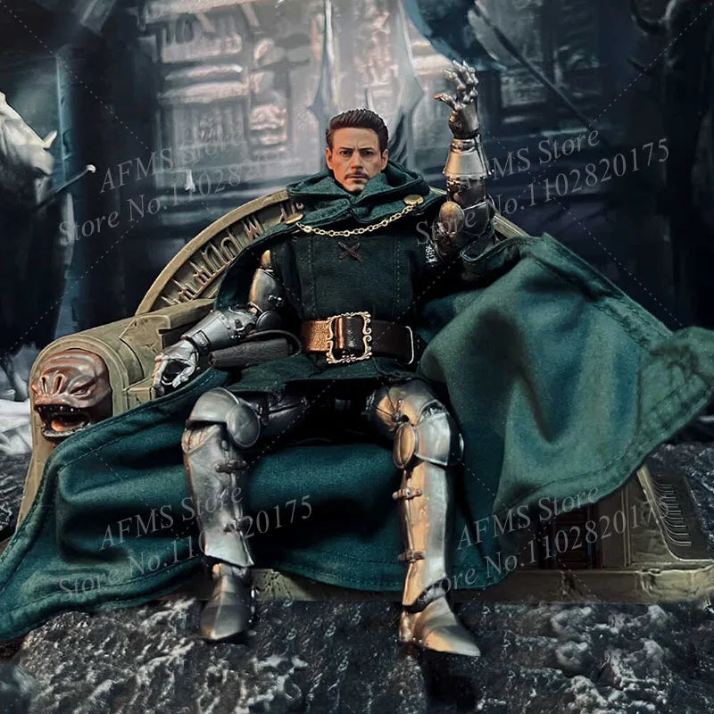 1/12 Men Soldier Doctor Doom Cloak Cosplay Comics Dolls Victor Von Doom Cape Clothes For 6Inch ML Action Figure Model