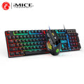 Mechanische Tastatur mit 104 Tasten und Hintergrundbeleuchtung, kabelgebundene Gaming-Tastatur, wasserdichtes Set aus leuchtender Tastatur und Maus für Gamer, PC, Laptop, Büro