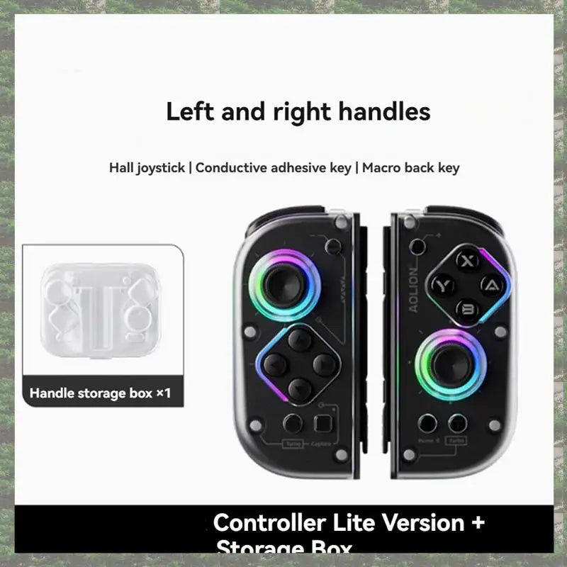 Aolion For Nintendo Switch/Lite/Oled Joypad BT 5.2 L/R Gamepad With RGB Light Game Controller For PC Android IOS