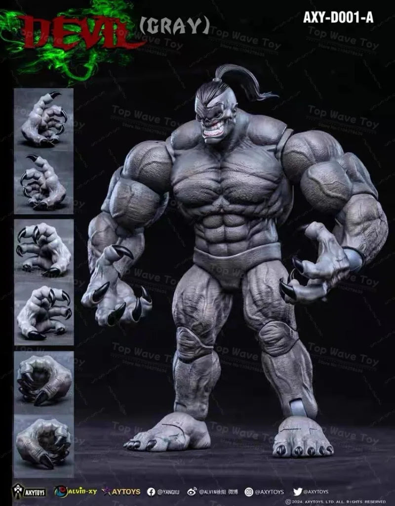 2025 NEW STOCK  AXYTOYS 1/12 Scale In Stock New Demon Unpainted Prototype Devil Red Crimson Demon Model Fast Dispatch Axytoys