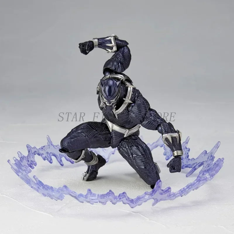 Fantastische Yamaguchi Black Panther Actionfigur, 15 cm, Kaiyodo Revoltech #030, Marvel T Challa, bewegliche Figur