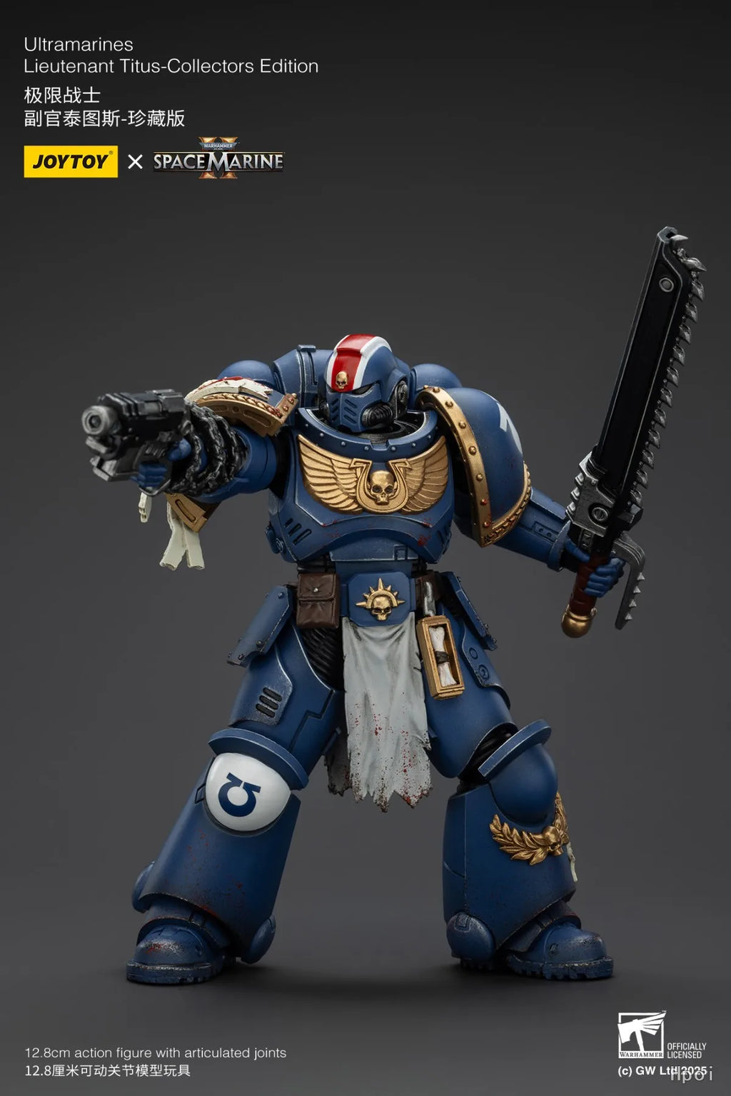 【SF】JOYTOY Warhammer 40K 1/18 Action Figure Ultramarines Lieutenant Titus- Collectors Edition  Model Toy Gift Collection