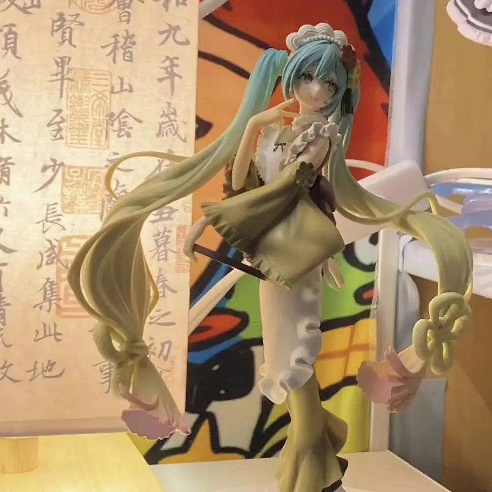 Neue Anime Miku, süße Kawaii, virtuelle Sängerin Miku, Manga-Statue, Figuren, PVC-Actionfigur, 15–25 cm
