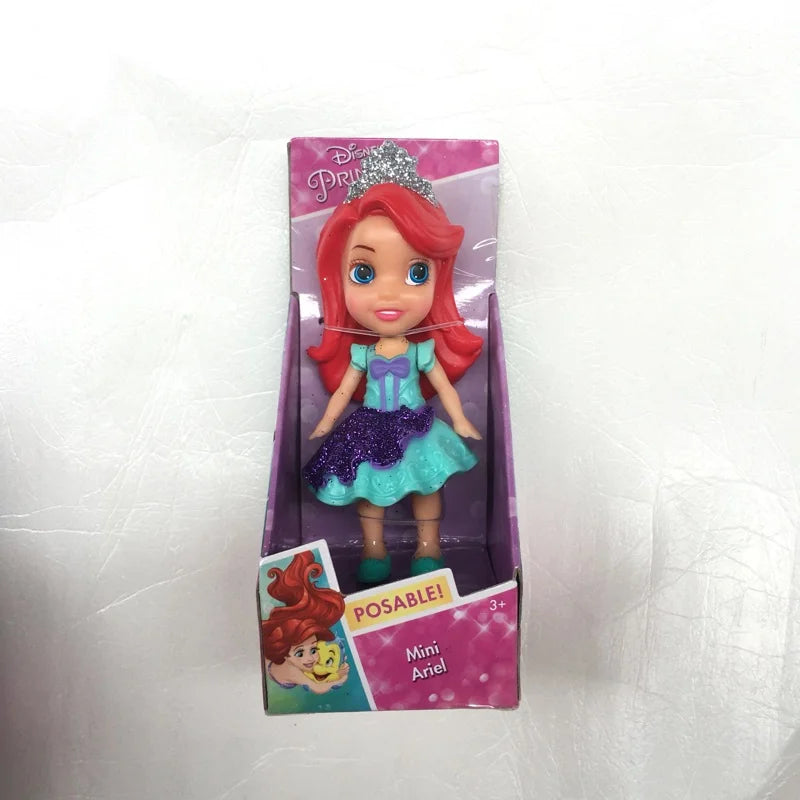 New Hot Disney Princess Miniature Doll Model Rapunzel Ariel Snow White Poseable Cute Anime Action Figure Model Frozen Gift Toy