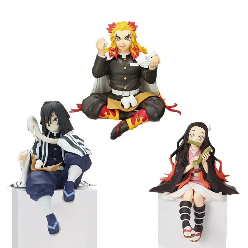 Аниме фигурки Demon Slayer Rengoku Kyoujurou Nezuko Iguro Obanai Играчки за кукли за деца Kimetsu No Yaiba Action Figure
