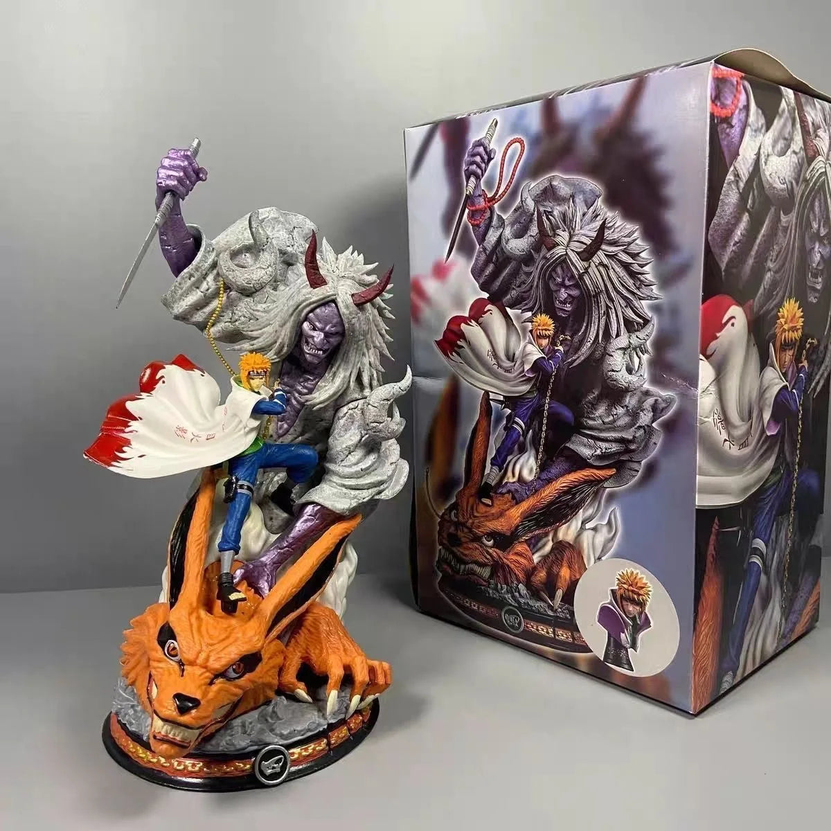 25cm Anime NARUTO Namikaze Minato Combat form Action Figure PVC Model Statue Toys Doll Desk Decor Collectible Gifts boxed