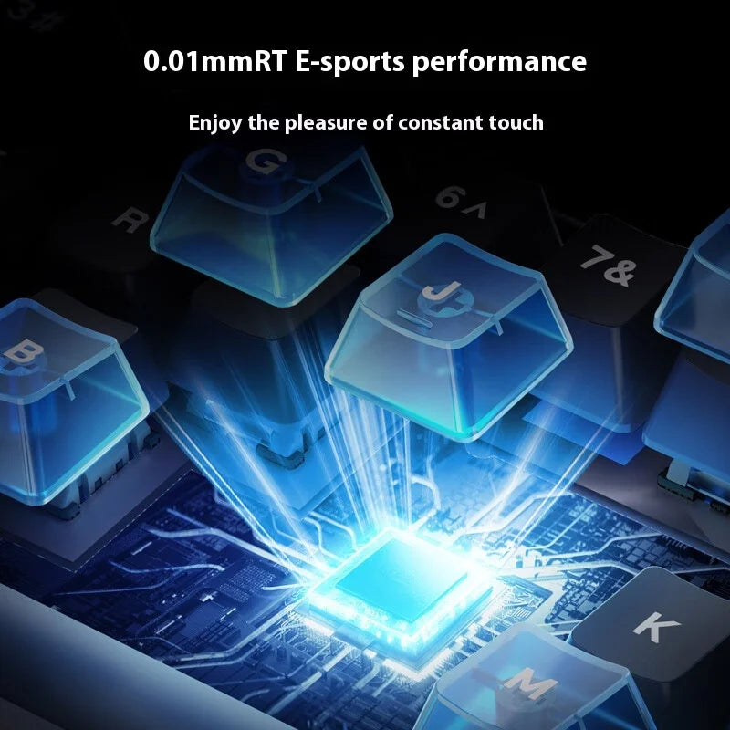 AJAZZ Alux60 Tastatur mit magnetischem Schalter, kabelgebundene Gaming-Tastatur, Aluminiumlegierung, 8000 Hz, RT0.01 mm, mechanische Tastatur, FPS, Gamer-Geschenke