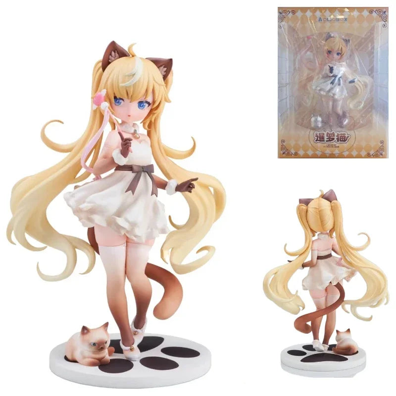 In Stock Original Genuine AOWOBOX Siamese Cat 1/6 22cm Beauties Collectible Model Toys Figure Birthday Gifts Table Decorations