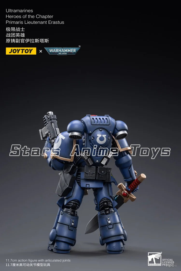 JOYTOY 1/18 Action Figure Warhammer 40k Ultramarines Heroes of The Chapter Primaris Lieutenant Erastus Model Collection Toys