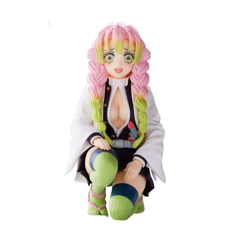 SEGA Original Demon Slayer Anime Figure PM Kanroji Mitsuri Squatting Action Figure Toys for Kids Gift Collectible Model Dolls