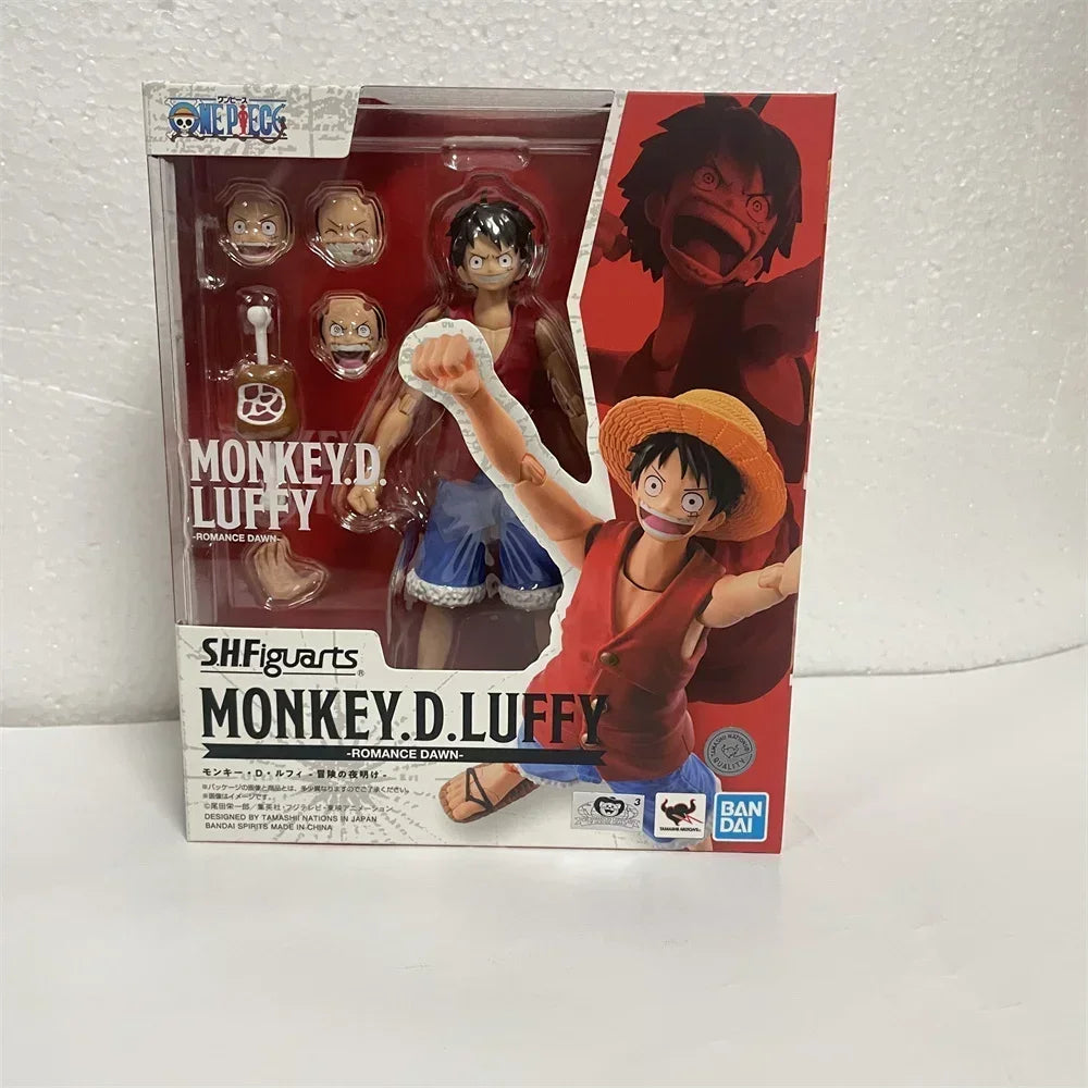 Original Bandai Figure One Piece S.H.Figuarts MONKEY.D.LUFFY -ROMANCE DAWN PVC Anime Action Figures PVC Action Figure Collector
