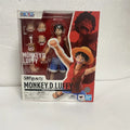 Original Bandai Figure One Piece S.H.Figuarts MONKEY.D.LUFFY -ROMANCE DAWN PVC Anime Action Figures PVC Action Figure Collector