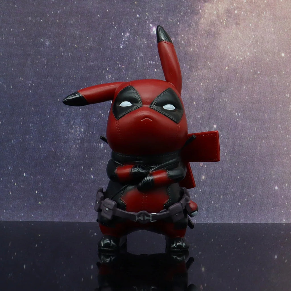 Пикачу Cos Deadpool фигурка Q-версия Пикачу екшън фигурки статуя модел декорация за бюро колекция кукли играчки коледен подарък