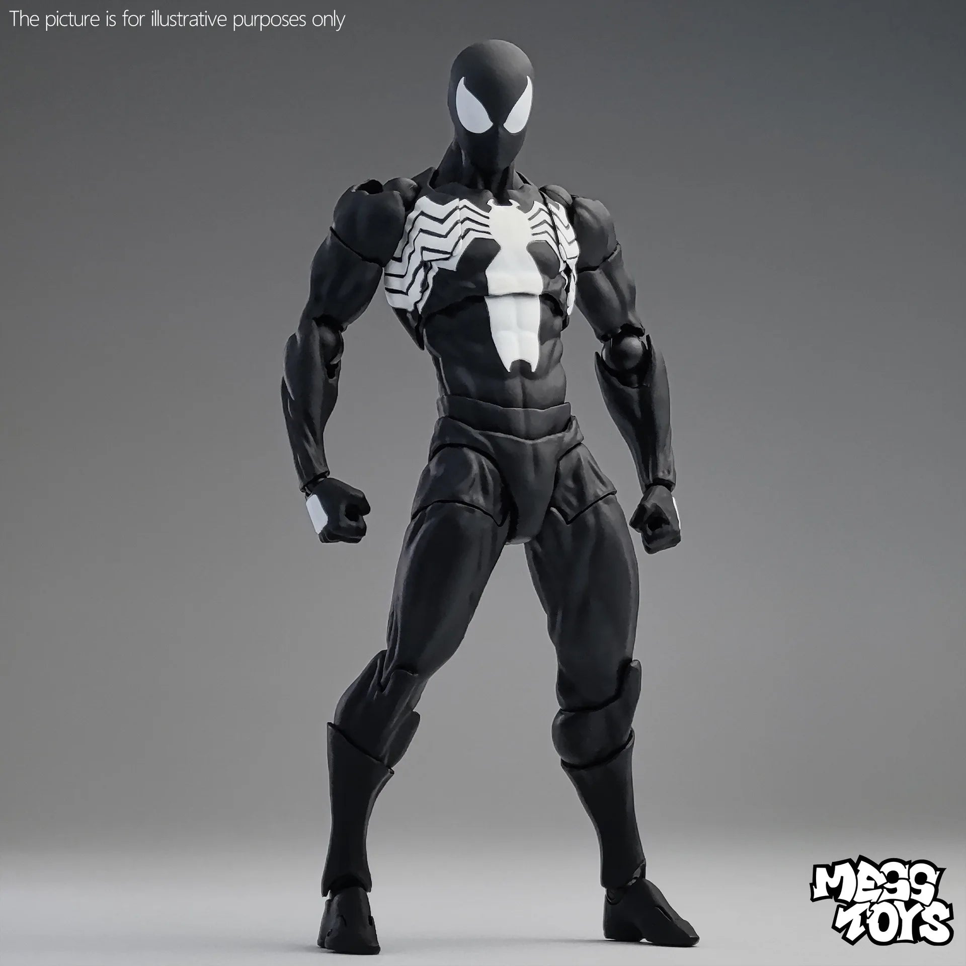 Black Spider-Man Venom Suit Action Figure Model Joint Movement Collectible Desktop Decoration Holiday Gift Neighbour Symbiote