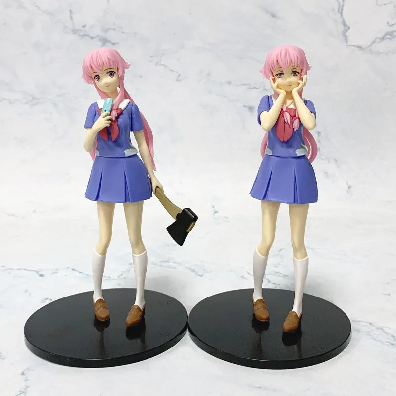 Future Diary REDIAL Anime Figure School Orm Schooirl Model Collectible PVC Static Figure for Fans and Collectors