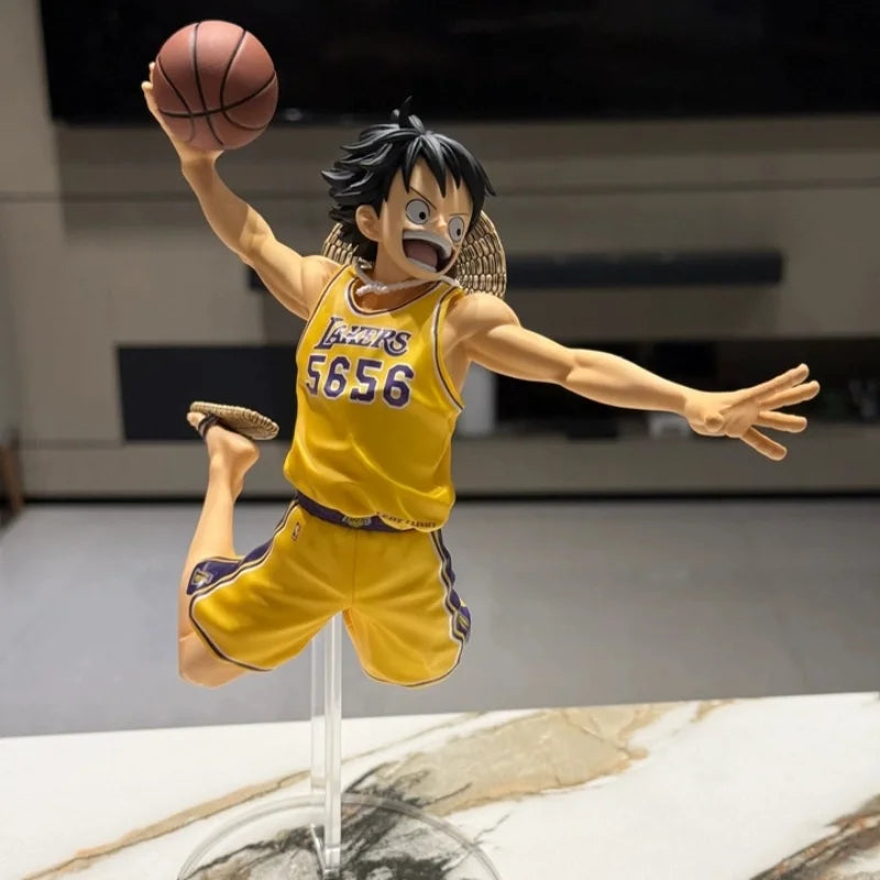 Bandai Banpresto One Piece × Nba Msp Monkey D. Luffy Co-Branded Authentic Figure Desktop Ornament Gift Collection Model Genuine