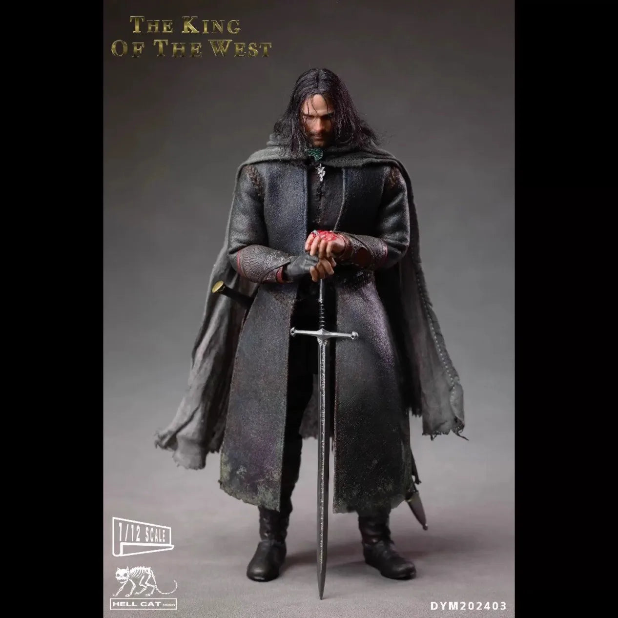 Hell Cat New 1/12 The King Of The West Action Figure 6-inch Aragorn Anime Figurine Soldier Statue Collectible Toys DYM202403