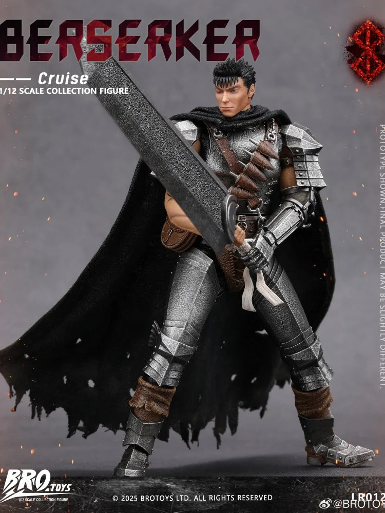 Brotoys Berserker Guts Lr012 1/12 Scale Articulated Anime Action Figure Collectible For Adult Collection Display