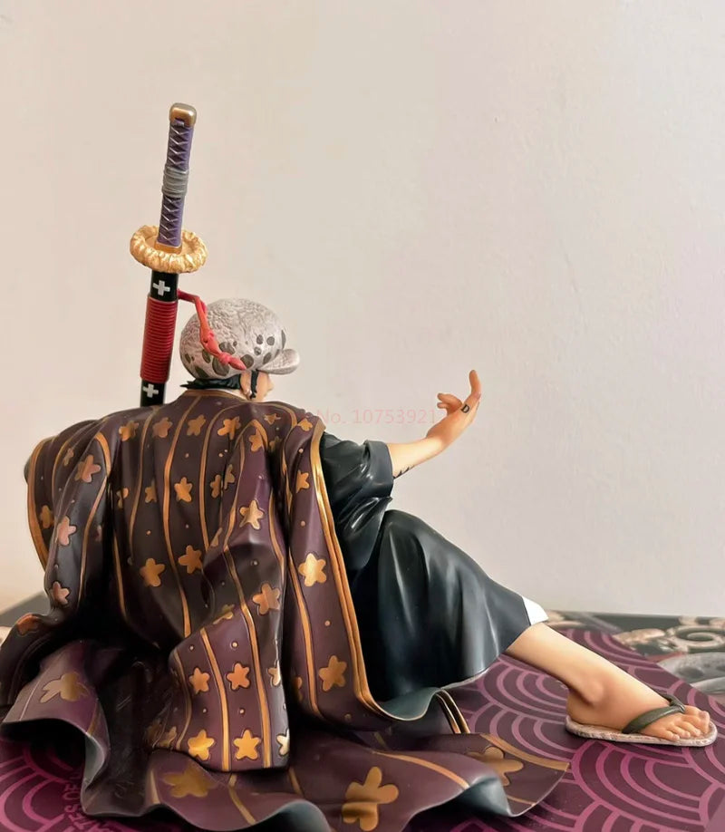 One Piece Trafalgar Law Figure Anime Sitting Kimono Action Figurine Pvc Model Decoration Statues Collect Toy Birthday Gift