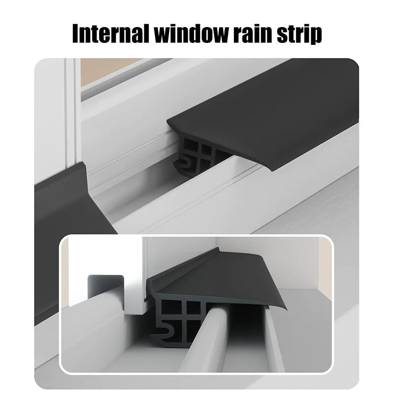waterproof baffle rainproof water backflow sealing strip sill edge water guide plate aluminum sliding window water blocking Bar