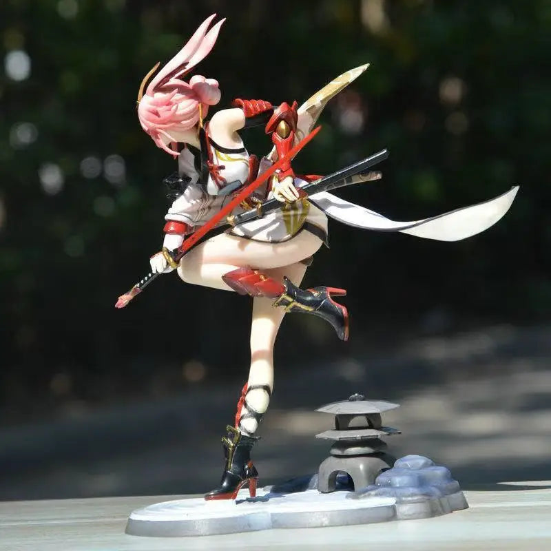 26.5cm Honkai Impact Yae Sakura Fighting Ver. Figure - Standing Game Girl Statue, Collection Desktop Ornament Toy