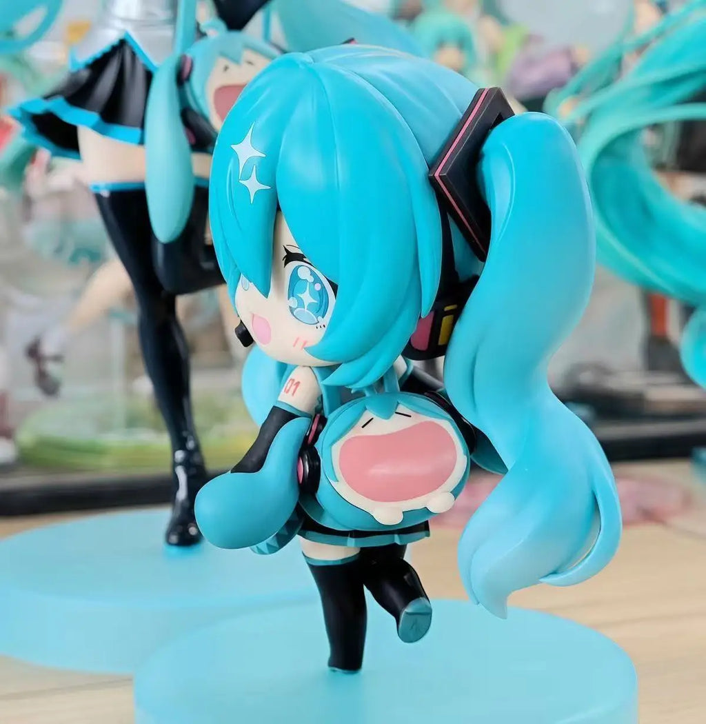  New Q version Hatsune Miku Uwa Series Cute Smile Bag Anime Figure Collectible Model Statuette Ornament Gift