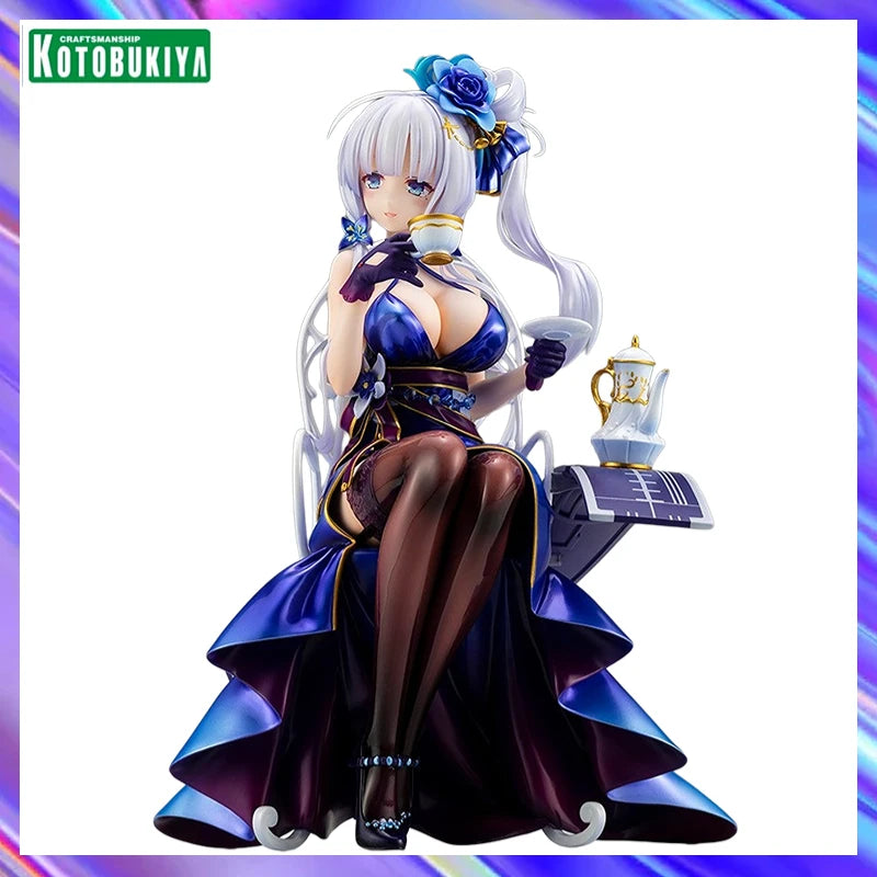 Original in Stock KOTOBUKIYA Azur Blue Route Illustrious Never Ending Tea Party 1/7 Figures Model Toys Gifts Collection
